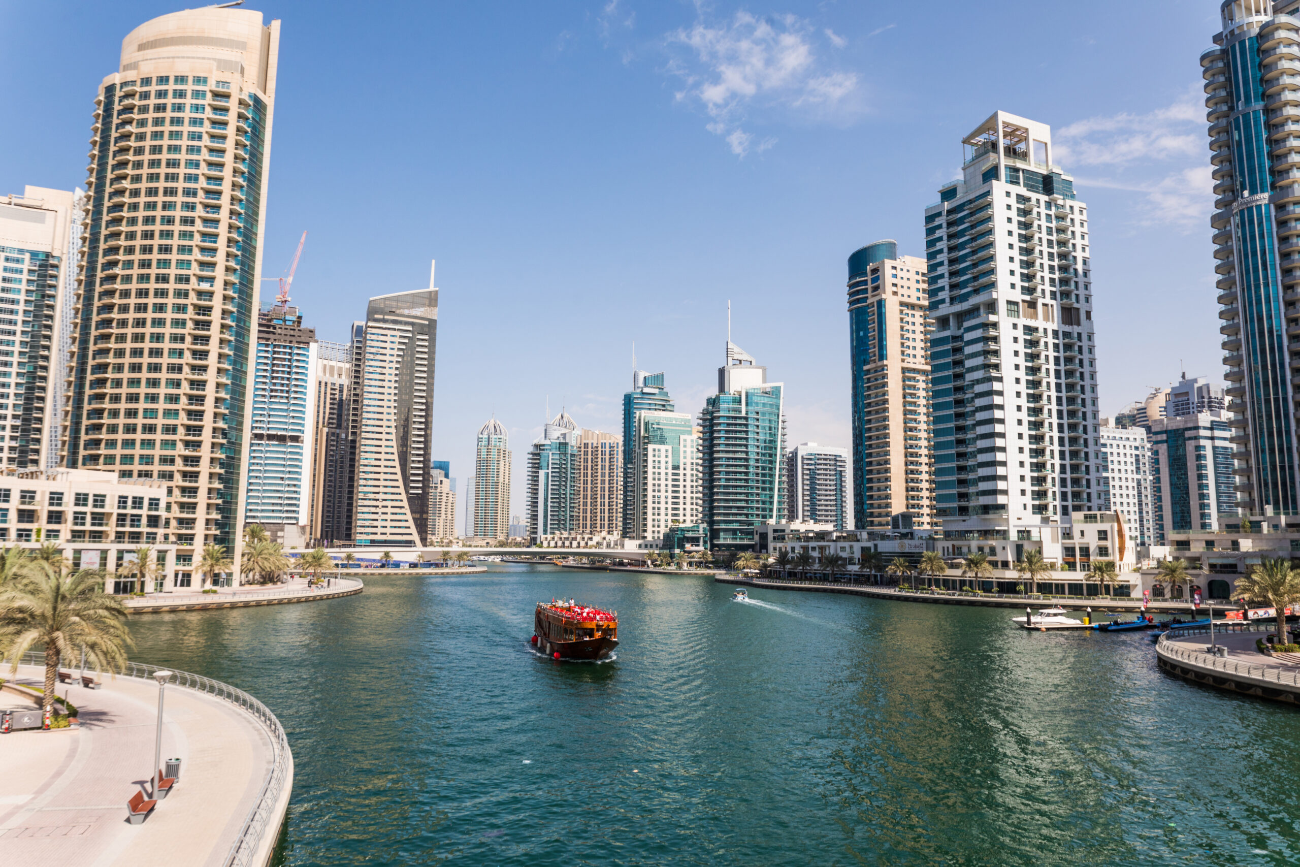 Panorama of the luxury center of Dubai,Dubai,United Arab Emirates